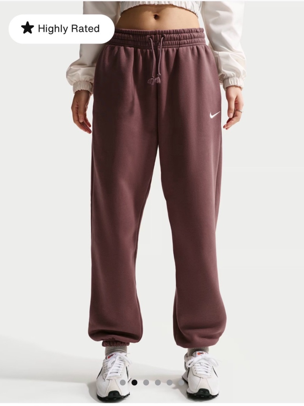 Nike Phoenix Fleece Burgundy Jogger Sweatpants